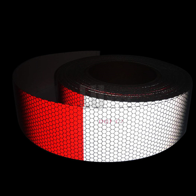 Pressure Sensitive Adhesive Dot C2 Reflective Tape, White & Red Color