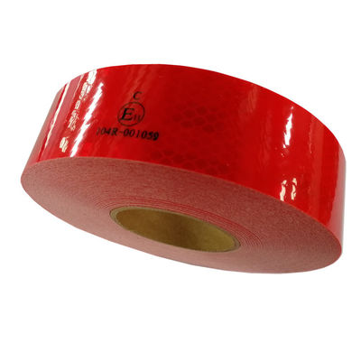 Cinta reflectante de advertencia de PET, pegatinas adhesivas de advertencia de PET impermeables, imprimibles personalizadas, con visibilidad de diamante prismático de alta intensidad, Dot-C2