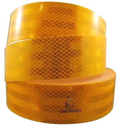 Cinta reflectante de advertencia de PET, pegatinas adhesivas de advertencia de PET impermeables, imprimibles personalizadas, con visibilidad de diamante prismático de alta intensidad, Dot-C2