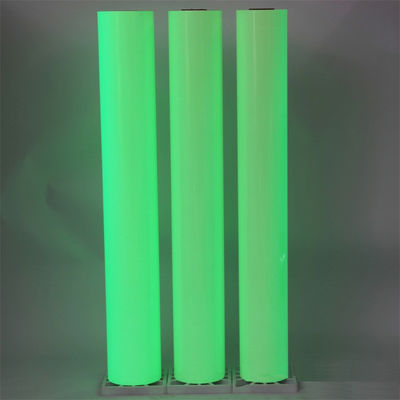 Adhesivo nocturno película luminosa de papel de vinilo fotoluminiscente rollo fluorescente luz verde para señales de salida de emergencia brilla en la oscuridad