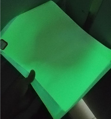 Adhesivo nocturno película luminosa de papel de vinilo fotoluminiscente rollo fluorescente luz verde para señales de salida de emergencia brilla en la oscuridad