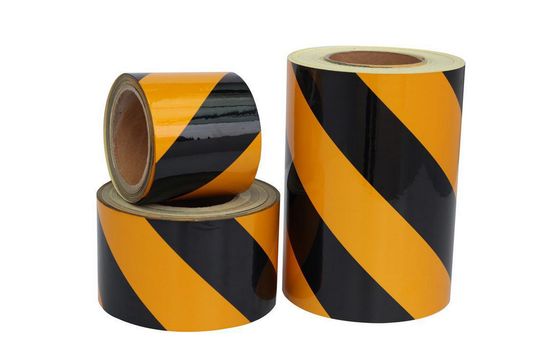 Crystal Color Grid Reflective Film Sticker Lattice Yellow Black & Red White Diagonal Reflective Strip Warning Tape