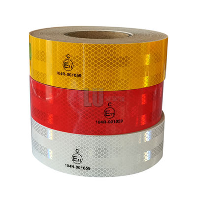 Reflector adhesivo de grado de diamante, pegatina de advertencia de seguridad, Cinta reflectante ECE104R, Cinta adhesiva reflectante para camión para vehículos largos