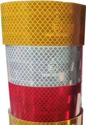 5cm * 50m RTLITE metalizado súper adhesivo ECE 104R pegatina de advertencia de seguridad cinta reflectante para camiones pesados