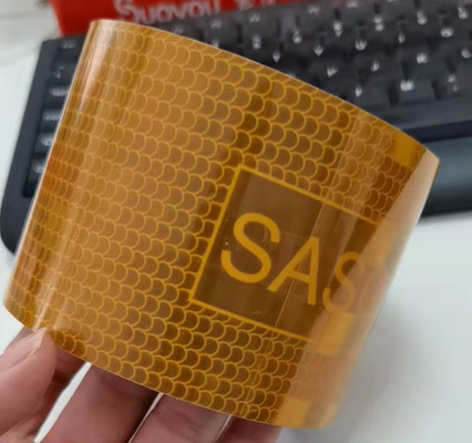 SASO 2913 Pegatina Reflectante PET Cinta Reflectante Marca de Seguridad Tiras Reflectantes de Advertencia para Accesorios de Decoración de Camiones y Remolques