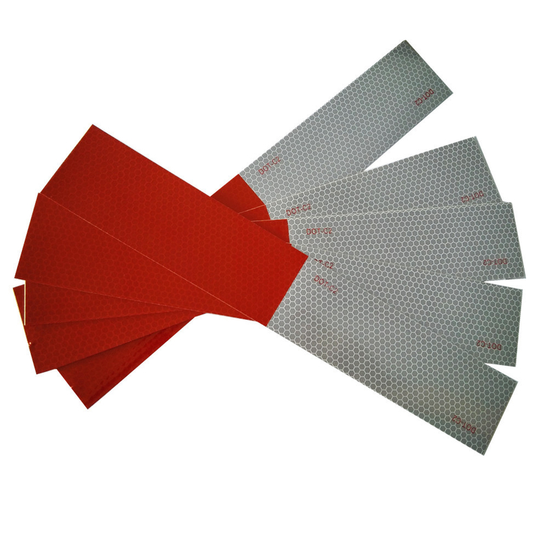 Fabrica mayorista DOT C2 cinta reflectiva de seguridad de alta luminosidad buenas tiras adhesivas para camiones, remolques