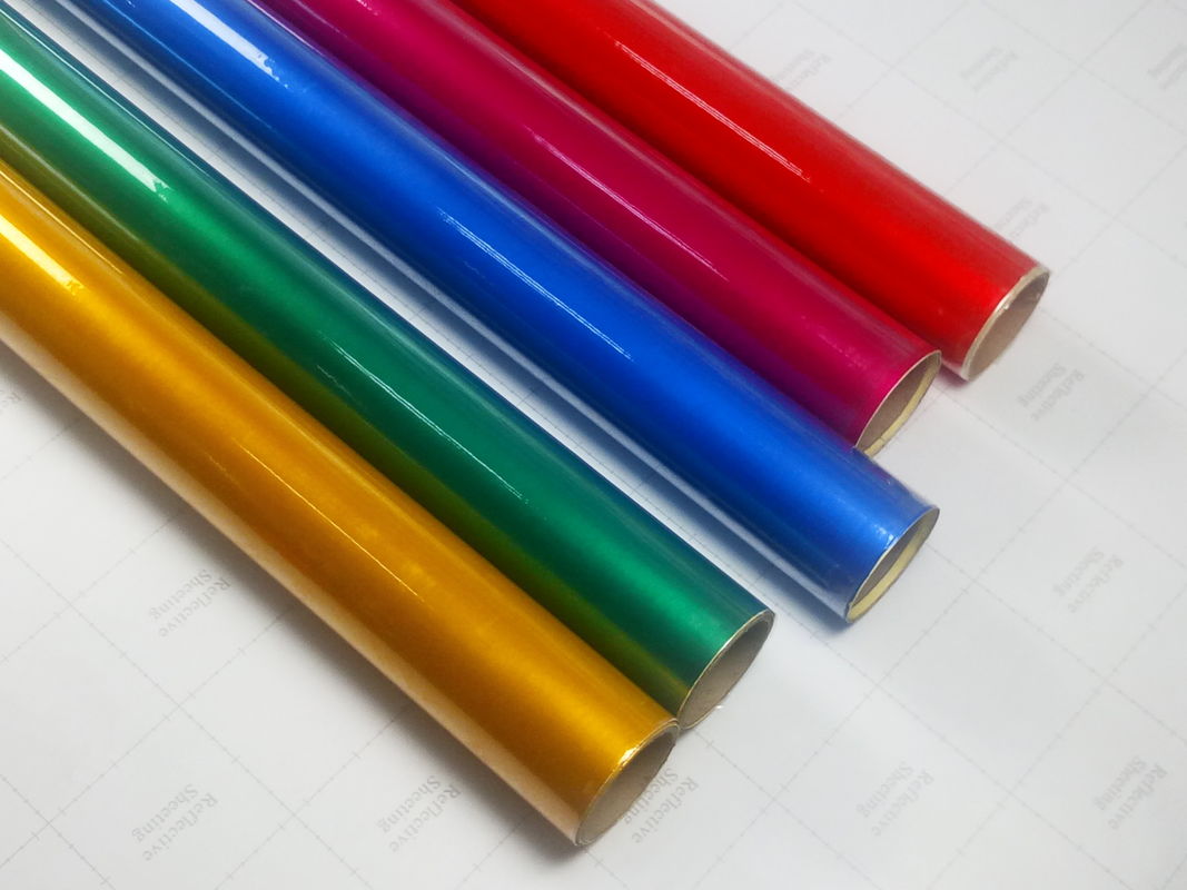 El cubrir reflexivo del grado azulverde rojo retro del ingeniero para el vinilo reflexivo de las señales de tráfico