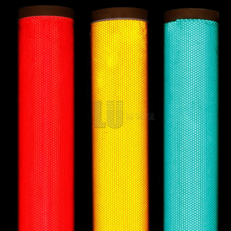 Micro Glass Beads 1800 PMMA Vinilo Reflectante para Señales de Tráfico Película Prismática de Alta Intensidad