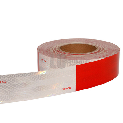 Adhesivo Inoxidable camión retro DOT C2 cinta reflectiva rojo y blanco para la seguridad del tráfico