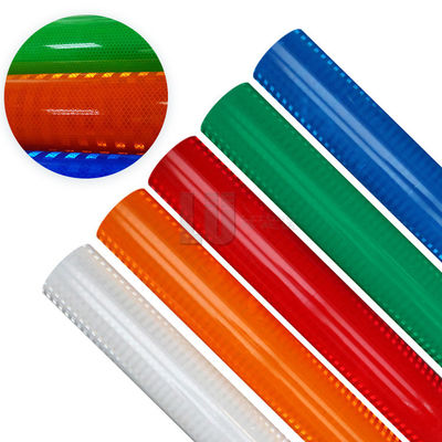 Visibilidad de alta intensidad, autoadhesivo, prismático, PET, panal, láminas reflectantes blancas, Material de vinilo para señales de tráfico