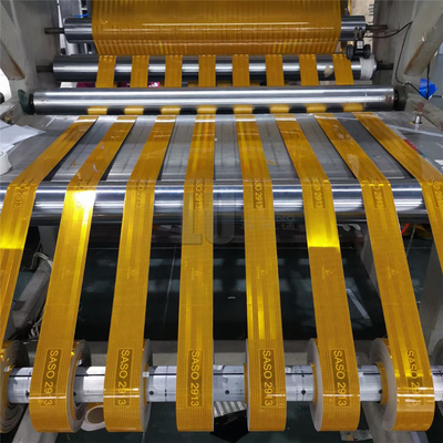 Mercado de Arabia Saudita Alta visibilidad 5CM*25M Amarillo Rojo Blanco Saso2913 Cintas llamativas Dm Saso 2913 Cintas reflectantes para automóviles