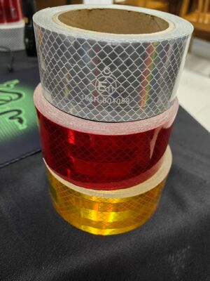 ECE104R cinta reflectante metalizada de color amarillo E11 para seguridad de camiones