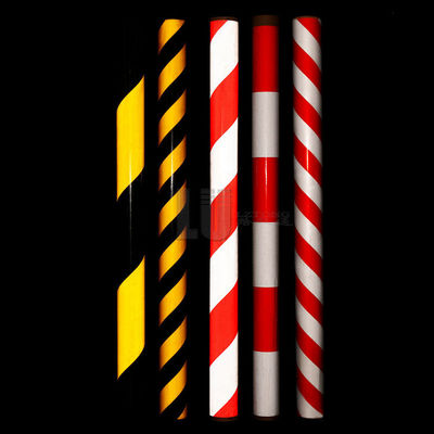 Prevención de colisiones cinta de advertencia película reflectante diagonal cinta de advertencia aparcamientos pavimento marcado de tráfico película reflectante