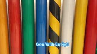 Cinta adhesiva reflectante autoadhesiva con cuentas de vidrio RA2 para señales de manga cónica de barrera de tráfico